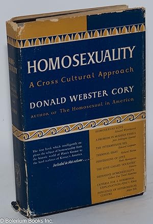 Immagine del venditore per Homosexuality; a cross cultural approach venduto da Bolerium Books Inc.