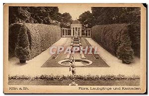 Bild des Verkufers fr Carte Postale Ancienne Koln a Rh Flora Laubgange Und Kaskaden zum Verkauf von CPAPHIL