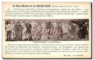 Seller image for La Danse Macabre de La Chaise Dieu Cette Fresque admirable en Trois Panneaux separes Par des Piliers for sale by CPAPHIL