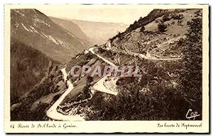 Bild des Verkufers fr Carte Postale Ancienne Route de St Claude a Genese Les lacets de Septmoncel zum Verkauf von CPAPHIL