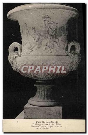 Carte Postale Ancienne Vase de Antiquite Saint Cloud Edmond Coignet Rue de londres Paris