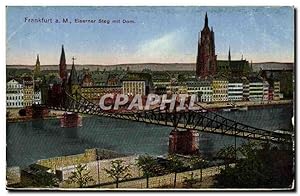 Carte Postale Ancienne Frankfurt Eiserner Steg mit Dom