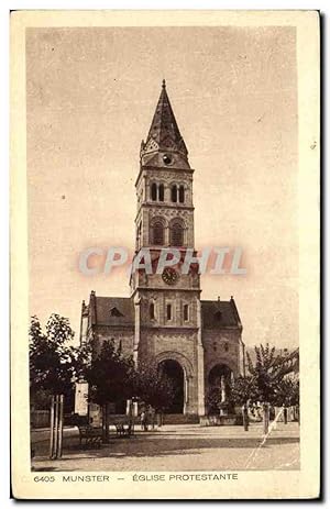 Carte Postale Ancienne Munster Eglise Protestante