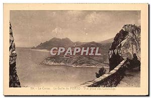 Carte Postale Ancienne La Corse Le Golfe de Porto vue prise des Calanches