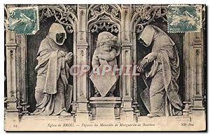 Seller image for Carte Postale Ancienne Eglise de Brou Figures de Mausolee de Marguerite de Bourbon for sale by CPAPHIL