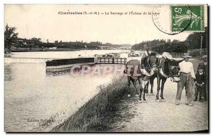 Carte Postale Ancienne Chartrettes Le barrage et l'Ecluse de la cave Anes TOP