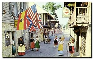 Seller image for Carte Postale Semi Moderne George Street St Augustine Florida St George Street Was The Main Street In Early for sale by CPAPHIL