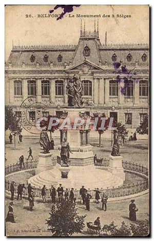 Seller image for Carte Postale Ancienne Belfort Le Monument des 3 Sieges for sale by CPAPHIL