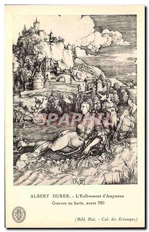 Image du vendeur pour Carte Postale Ancienne Albert Durer L'enlevement d'Amymone Gravure au Burin Avant 1500 mis en vente par CPAPHIL