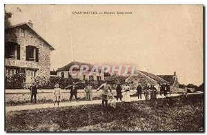 Carte Postale Ancienne Chartrettes Quartier des petits Vau Nasse de peche Maison Chavanne Restaur...