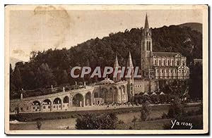 Seller image for Carte Postale Ancienne Lourdes La Basilique et le calvaire for sale by CPAPHIL