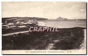 Carte Postale Ancienne Saint Jean de Luz vue générale de Socoa