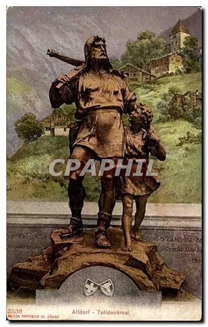 Image du vendeur pour Carte Postale Ancienne Altdorf Telldenkmal Guillaume Tell mis en vente par CPAPHIL