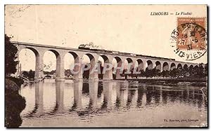 Carte Postale Ancienne Limoges Le Viaduc Train