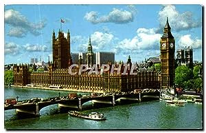 Seller image for Carte Postale Ancienne The Houses Of Parliament And Westminster Bridge London for sale by CPAPHIL