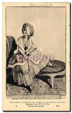 Image du vendeur pour Carte Postale Ancienne Histoire Du Costume Epoque Louis XVI Second Empire Femme de qualite Carnavalet mis en vente par CPAPHIL