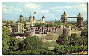 Bild des Verkufers fr Carte Postale Ancienne Tower and Tower Bridge London zum Verkauf von CPAPHIL