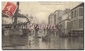 Carte Postale Ancienne Inondations Du 29 Janvier 1910 Alfortville La Rue Veron