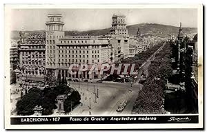 Imagen del vendedor de Carte Postale Ancienne Barcelona Paseo de Gracia arquitectura Moderna a la venta por CPAPHIL