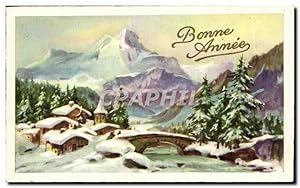 Carte Postale Ancienne Fantaisie Bonne année