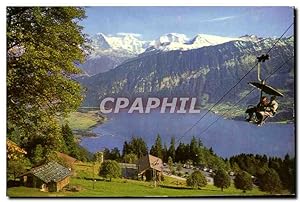 Bild des Verkufers fr Carte Postale Moderne Sesselbahn Beatenberg Niederhorn Eiger Monch Jungfrau zum Verkauf von CPAPHIL