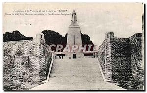 Carte Postale Ancienne Monument a la Victoire et aux Soldats de Verdun Militaria