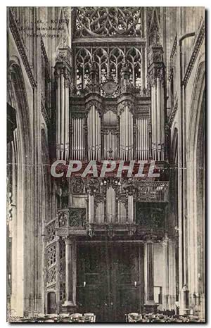 Carte Postale Ancienne Rouen L'Eglise Saint Maclou Buffet d'orgue