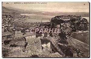 Carte Postale Ancienne Monaco Monte Carlo vue générale