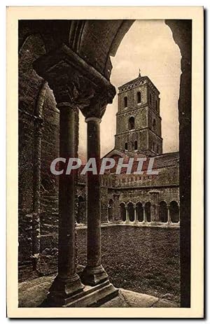 Carte Postale Ancienne Arles Cloître Saint Trophime Intérieur du Cloître et Clocher Saint Triophime