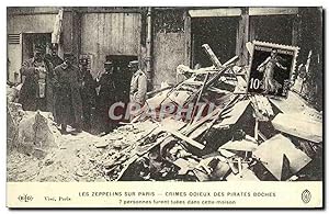 Imagen del vendedor de Reproduction Les Zeppeiins Sur Paris Crimes Odieux des Pirates Boches a la venta por CPAPHIL