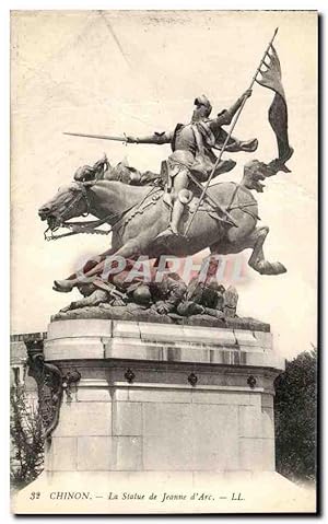Seller image for Carte Postale Ancienne Chinon La Statue De Jeanne d'Arc for sale by CPAPHIL