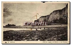 Bild des Verkufers fr Carte Postale Ancienne Dieppe Effet de nuages La Casino et les Falaises zum Verkauf von CPAPHIL