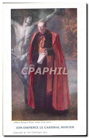 Carte Postale Ancienne Son Eminence Le Cardinal Mercier Rome 1916 Christ