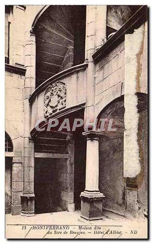 Carte Postale Ancienne Montferrand Malson dite du sire de Beaujeu Hôtel d'Albiat
