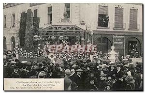 Carte Postale Ancienne Chalon Sur Saone Carnaval 1913 Au pays des Chrysanthemes TOP