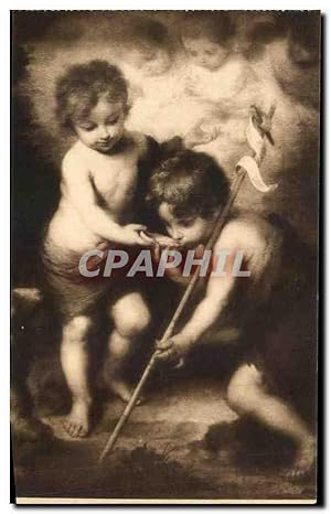 Seller image for Carte Postale Ancienne Jesus San Juan Los Ninos de La Concha Murillo Museo Del Prado Madrid for sale by CPAPHIL