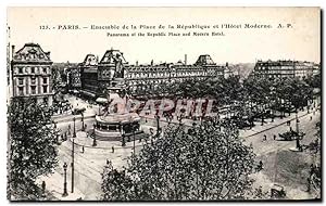 Immagine del venditore per Carte Postale Ancienne Paris Ensemble de la Place de la Republique et L'Htel Moderne Panorama of the Republic Place and Modern Htel venduto da CPAPHIL