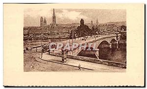 Carte Postale Ancienne Rouen Le Pont Corneille et la Cathédrale