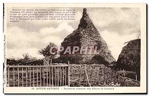 Carte Postale Ancienne Autun Antique Pyramide romaine dite Pierre de Couhard