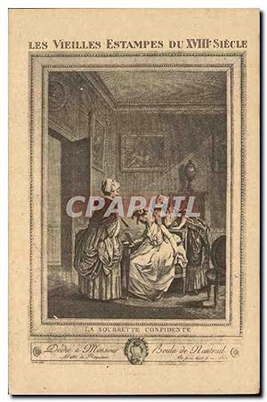 Image du vendeur pour Carte Postale Ancienne Les Vieilles Estampes du 18eme Siecle La Soubrette Confidente mis en vente par CPAPHIL