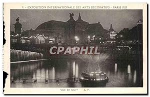 Image du vendeur pour Carte Postale Ancienne Paris Exposition Internationale Des Arts Decoratifs vue De Nuit mis en vente par CPAPHIL