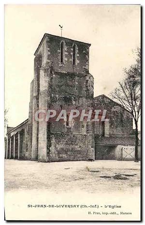 Carte Postale Ancienne St Jean De Liversay L'Eglise