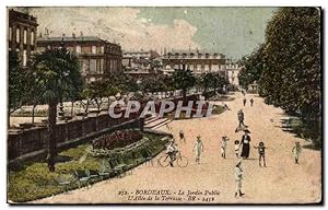 Image du vendeur pour Carte Postale Ancienne Bordeaux Le Jardin Public L'Alle De La Terrasse mis en vente par CPAPHIL