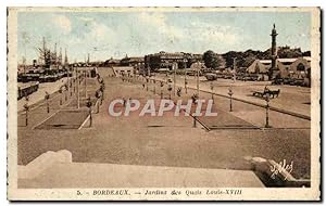 Bild des Verkufers fr Carte Postale Ancienne Bordeaux Jardins des Quais zum Verkauf von CPAPHIL
