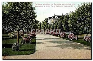 Carte Postale Ancienne Bythesea showing the Grounds Surrounding the Residence of Hon Perry Belmon...