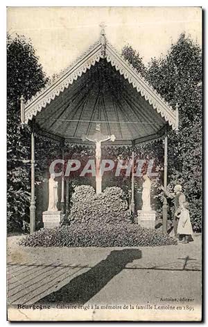 Bild des Verkufers fr Carte Postale Ancienne Bourgogne Calvaire erige a la Memoire de la Famille Lemoine en 1895 zum Verkauf von CPAPHIL