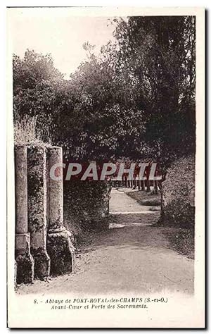 Bild des Verkufers fr Carte Postale Ancienne Abbaye de Port Royal des Champs Avant Coeur et Porte des Sacrementes zum Verkauf von CPAPHIL