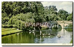 Bild des Verkufers fr Carte Postale Ancienne Clare College Bridge Cambridge zum Verkauf von CPAPHIL