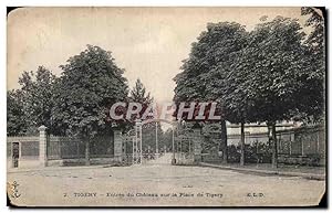 Carte Postale Ancienne Tigery Entrée du Château sur la Place de Tigery