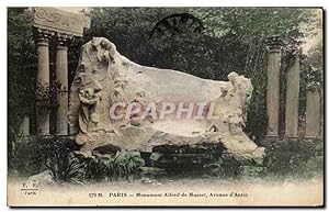 Seller image for Carte Postale Ancienne Paris Monument Alfred de Musset Avenue d'Antin for sale by CPAPHIL